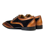 Color Blocked Wingtip Brogue Oxford // Brown + Black (Euro: 40)