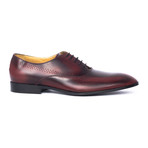 Asymmetrical Linear Perforated Oxford // Cranberry (Euro: 43)