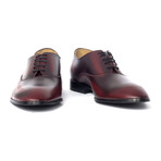 Asymmetrical Linear Perforated Oxford // Cranberry (Euro: 43)