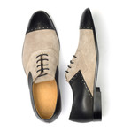 Mixed Texture Color Blocked Captoe Oxford // Black + Cappucino (Euro: 43)