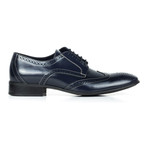 Contrast Stitched Leather Wingtip Full Brogue Derby // Black (Euro: 40)