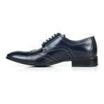 Contrast Stitched Leather Wingtip Full Brogue Derby // Black (Euro: 40)