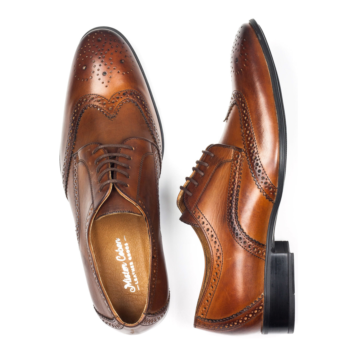 Leather Wingtip Full Brogue Derby // Brown (Euro: 40) - Grey Labelz ...