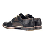Contrast Stitched Mixed Panel Captoe Derby // Black + Brown (Euro: 45)