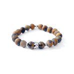 Tiger Eye Crown Bracelet (Length: 6.5”)