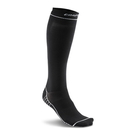 Compression Sock // Black + White (XS)