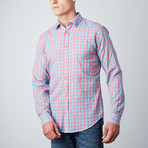 Greyson Check Button-Up // Pink + Teal (L)