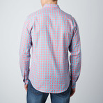 Greyson Check Button-Up // Pink + Teal (L)