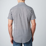 Jason Short-Sleeve Check Button-Up // Black + White (L)