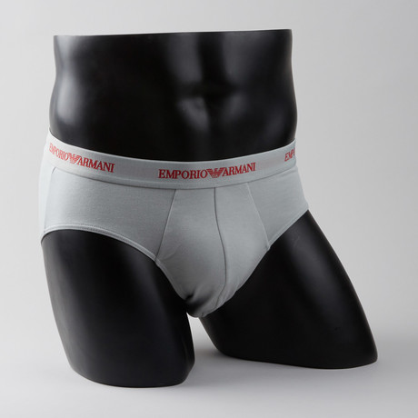 Contrast Logo Tonal Band Brief // 2 Pack // Ice + Ruby (S)