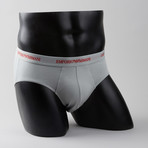 Contrast Logo Tonal Band Brief // 2 Pack // Ice + Ruby (XL)