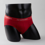 Contrast Logo Tonal Band Brief // 2 Pack // Ice + Ruby (L)