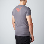 Eagle Back Logo V-Neck Tee // Ash Grey (S)