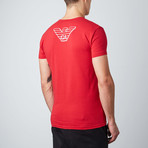 Eagle Back Logo Crewneck Tee // Lacquer Red (L)