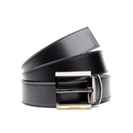 Gold Bar Belt Buckle // Black