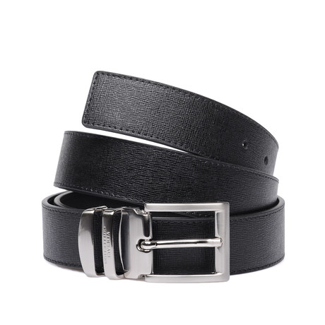 Saffiano Leather Belt // Black