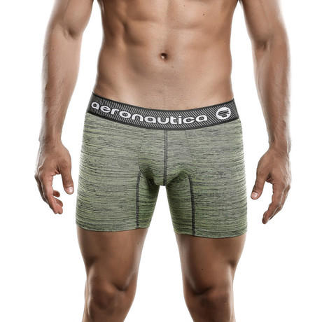 Microfiber Fitted Boxer Brief // Green (S)