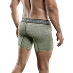 Microfiber Fitted Boxer Brief // Green (L)