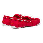 Braided Lace Loafer // Red + White (US: 11)