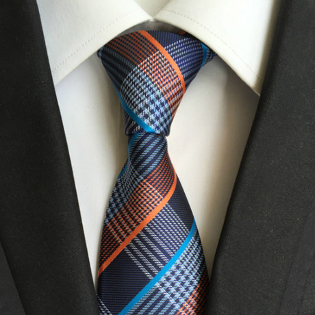 Cross Stripe Silk Tie // Multicolor