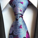 Handmade Silk Tie // Blue Floral