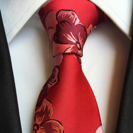 Handmade Tie // Red Floral