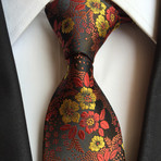 Handmade Tie // Yellow + Red Floral