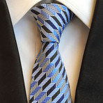 Handmade Silk Tie // Blue Patterned