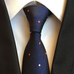 Handmade Tie // Navy Blue Dot
