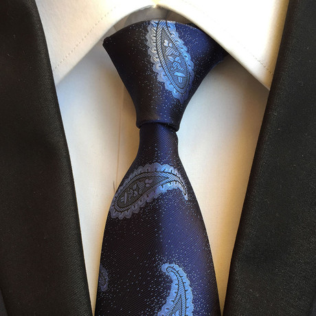 Handmade Tie // Navy Paisley