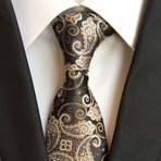 Handmade Tie // Light Brown Paisley
