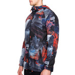 Volcanic Windbreaker // Red + Black + Blue (XS)