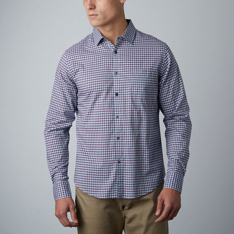 Long-Sleeve Yarn-Dyed Shirt // Purple Check (S)