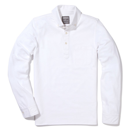Montauk Long-Sleeve Oxford Polo // White (XS)