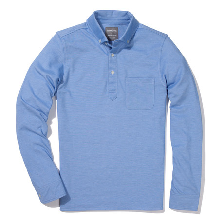 Pacific Long-Sleeve Oxford Polo // Sky Blue (XS)