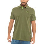 Marvin Bicolor Collar Polo // Army (M)