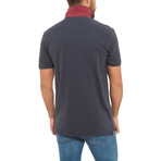 Marvin Bicolor Collar Polo // Dark Blue (M)