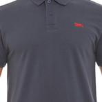 Marvin Bicolor Collar Polo // Dark Blue (M)