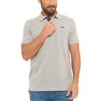 Marvin Bicolor Collar Polo // Grey Melange (M)