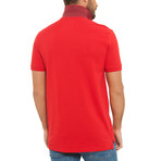 Marvin Bicolor Collar Polo // Red (M)