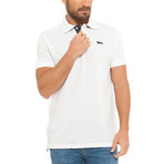 Marvin Bicolor Collar Polo // White (XL)