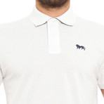 Marvin Bicolor Collar Polo // White (XL)