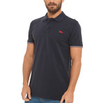 Mike Acid Wash Polo // Dark Blue (S)