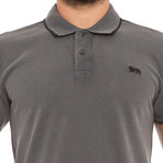 Oscar Acid Wash Polo // Dark Grey (XL)