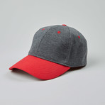 Fits Comfort Jersey Cap 2 Tones // Charcoal + Red