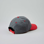 Fits Comfort Jersey Cap 2 Tones // Charcoal + Red