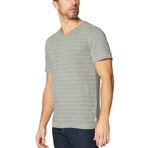 Hal S/S Mock Twist Colorblock V-Neck // Heather Gray (L)
