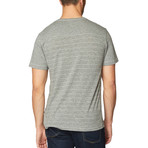 Hal S/S Mock Twist Colorblock V-Neck // Heather Gray (L)