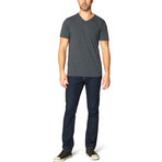 Hal S/S Mock Twist Colorblock V-Neck // Ombre Blue (2XL)