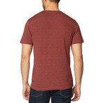 Hal S/S Mock Twist Colorblock V-Neck // Tandori Spice (2XL)